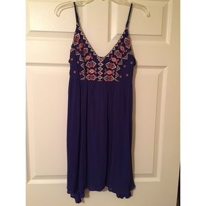 Purple Aztec Spaghetti Strap Dress